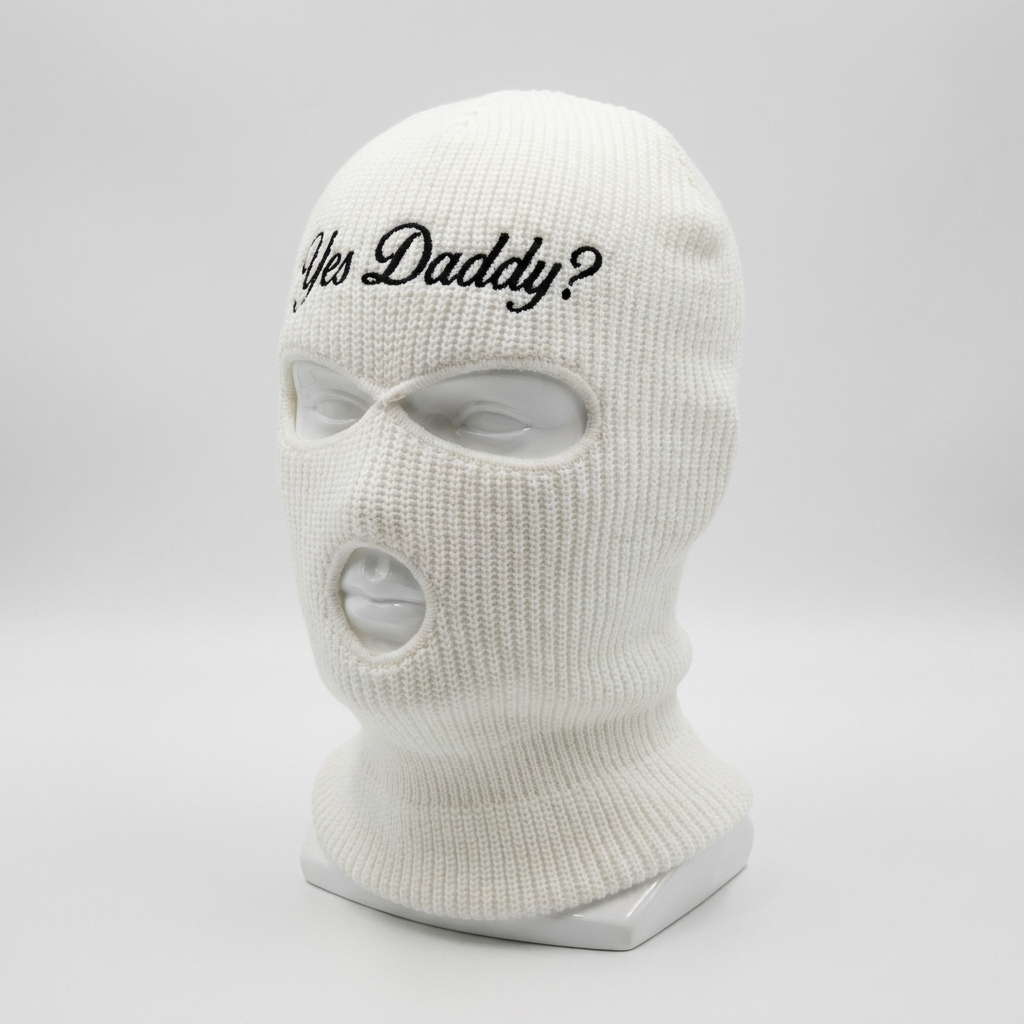 White Yes Daddy? balaclava